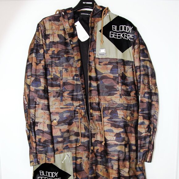 BNWT SS19 UNDERCOVER "BLOODY GEEKERS" CAMO COAT 2 - Picture 2 of 13